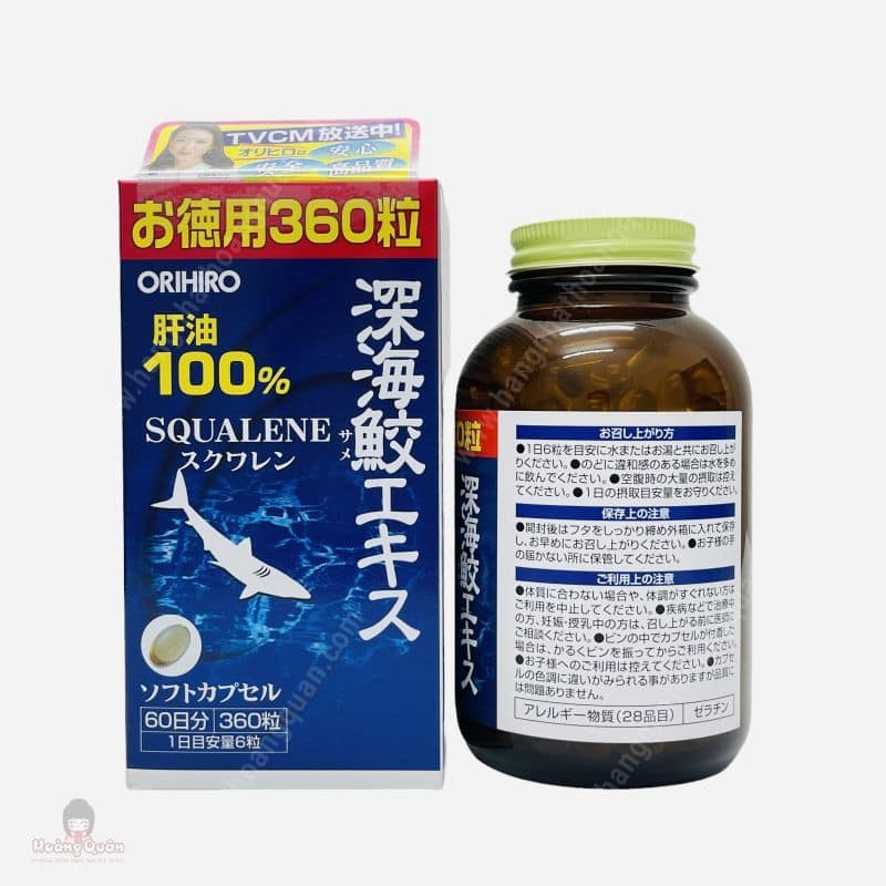 Sụn vi cá mập Squalene Orihiro 360 viên - Ảnh 3